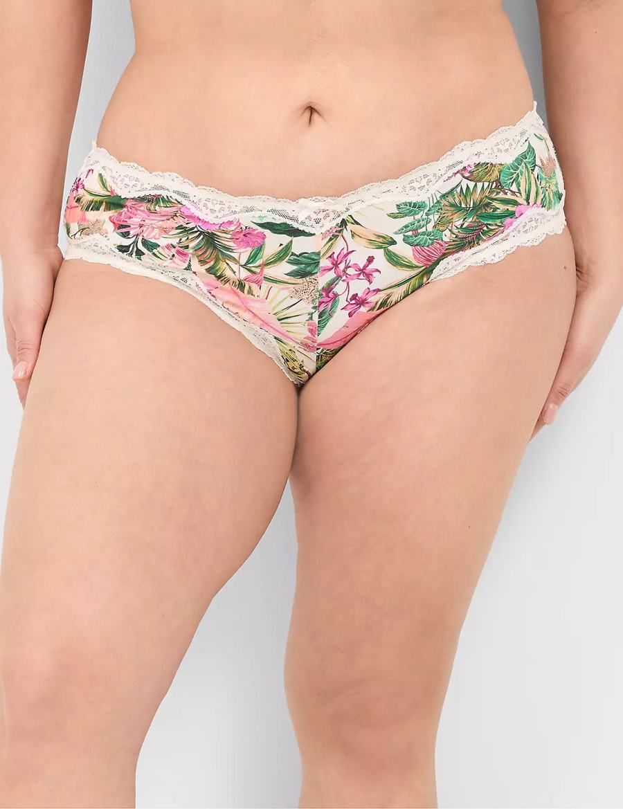 Lane Bryant Strappy-Back Women Cheeky Panty Green Multicolor | MLO1293HM