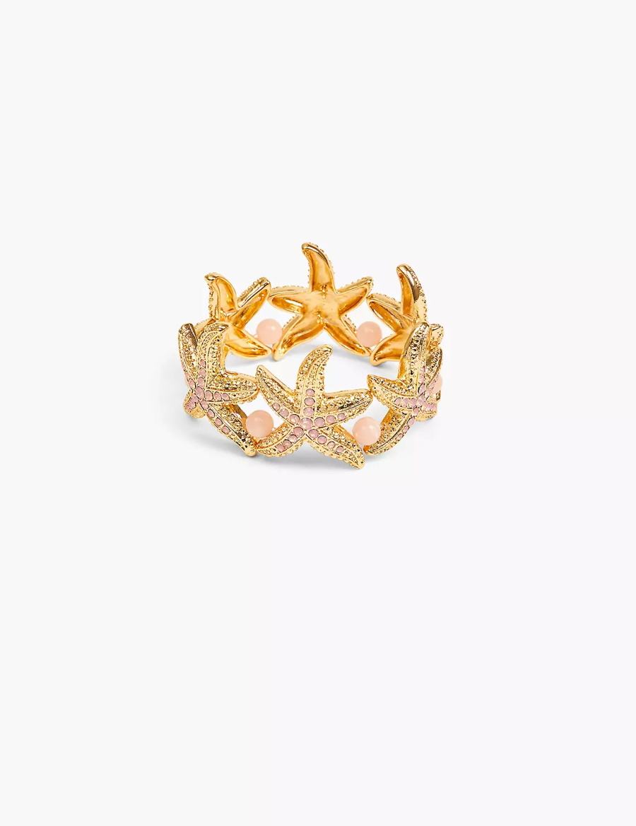 Lane Bryant Summer Whimsy Starfish Stretch Women Bracelets Gold | SXV4262ME