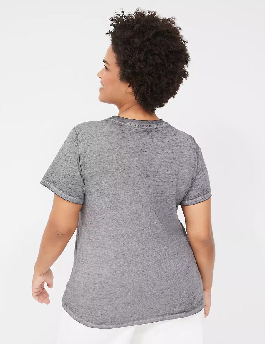 Lane Bryant Sunshine Chaser Graphic Tee Women T Shirts Grey | MLP448XZ