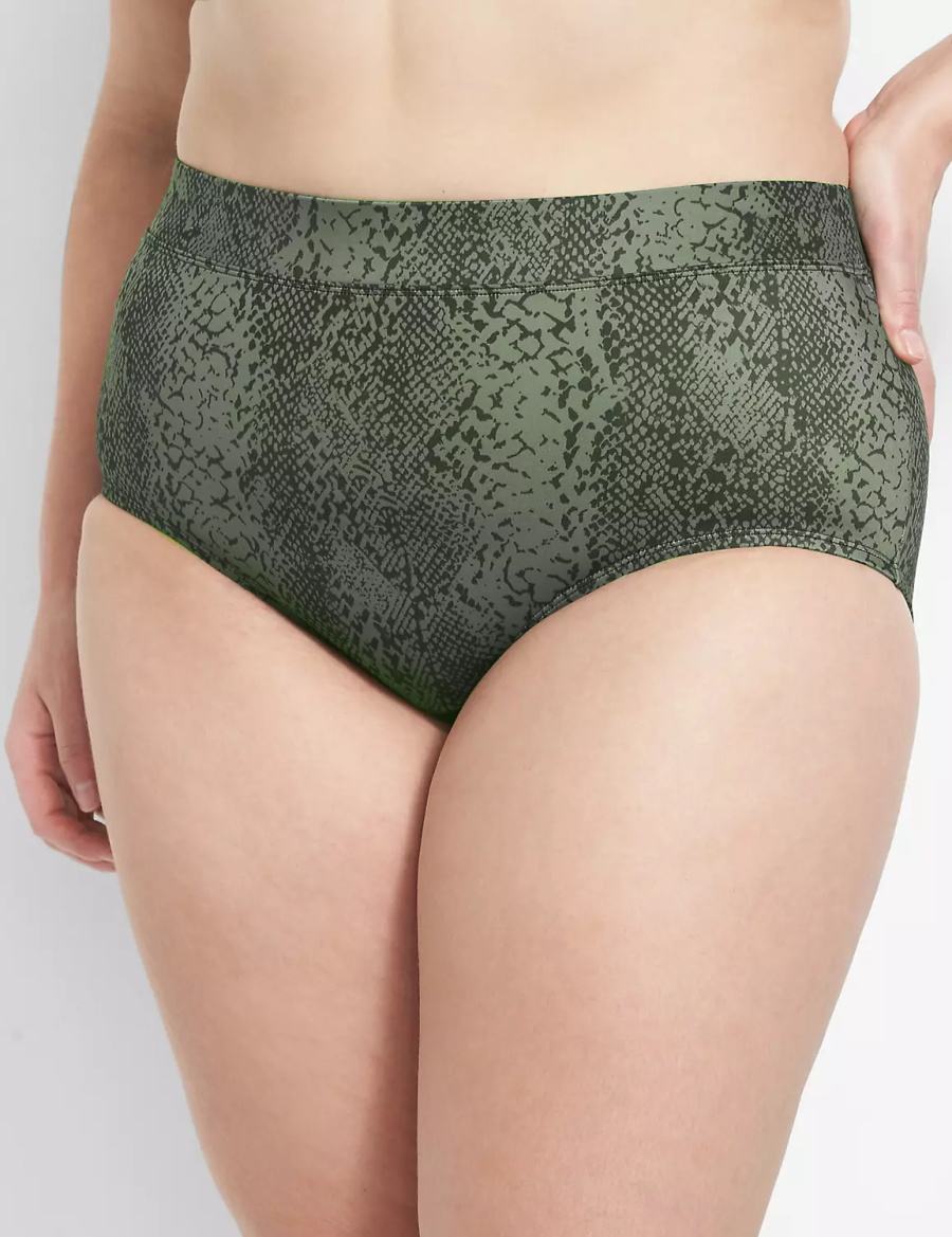 Lane Bryant Swim Women Briefs Dark Green | LLZ7440SD