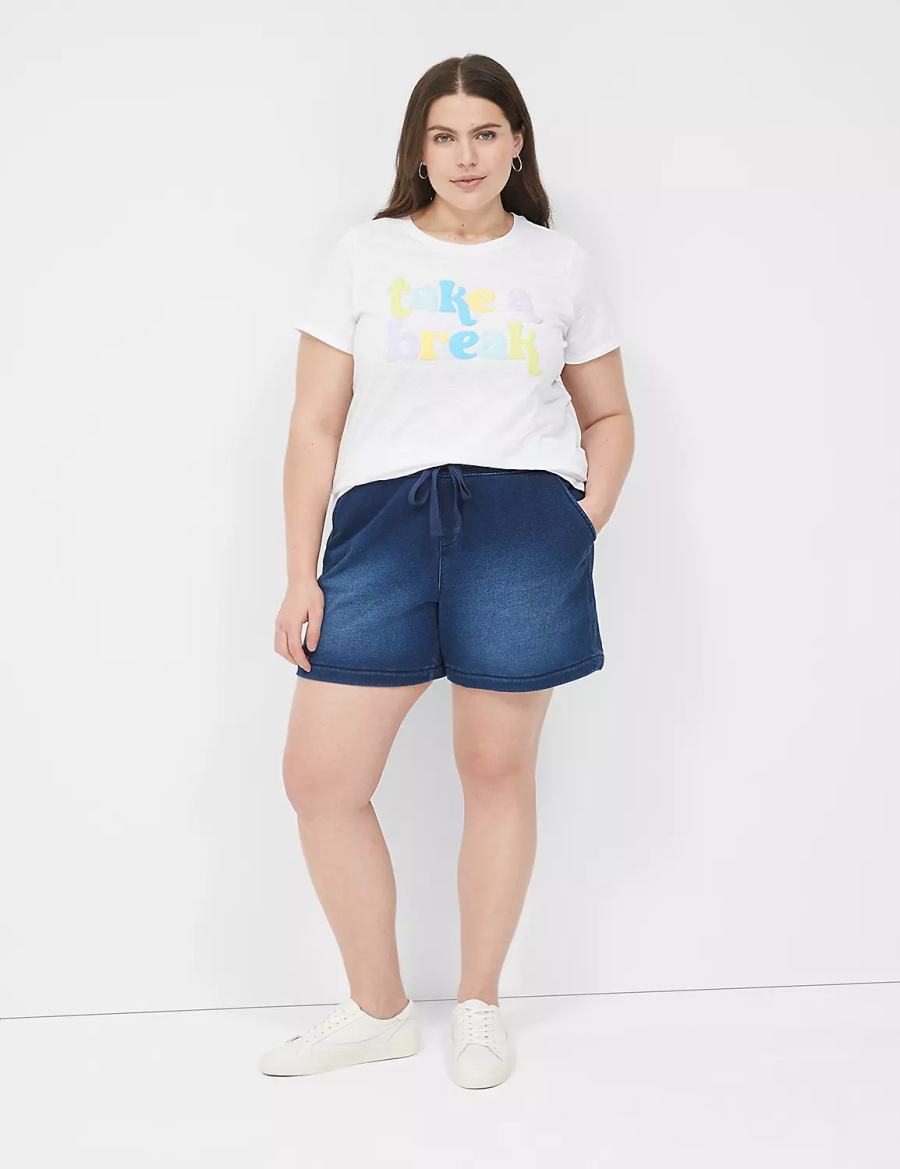 Lane Bryant Take a Break Graphic Tee Women T Shirts White | CDS3933RZ