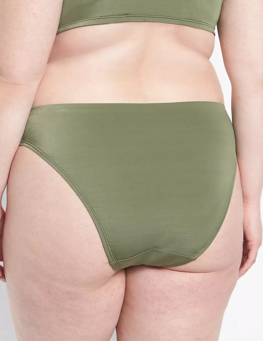 Lane Bryant Tanga Swim Women Briefs Dark Green | NRX7454BQ