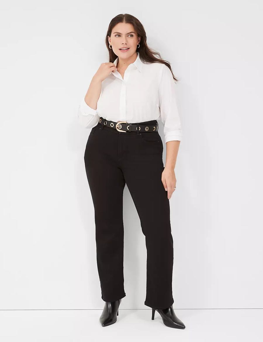 Lane Bryant Tighter Tummy High-Rise Boot Women Jeans Black | CXF7024JL