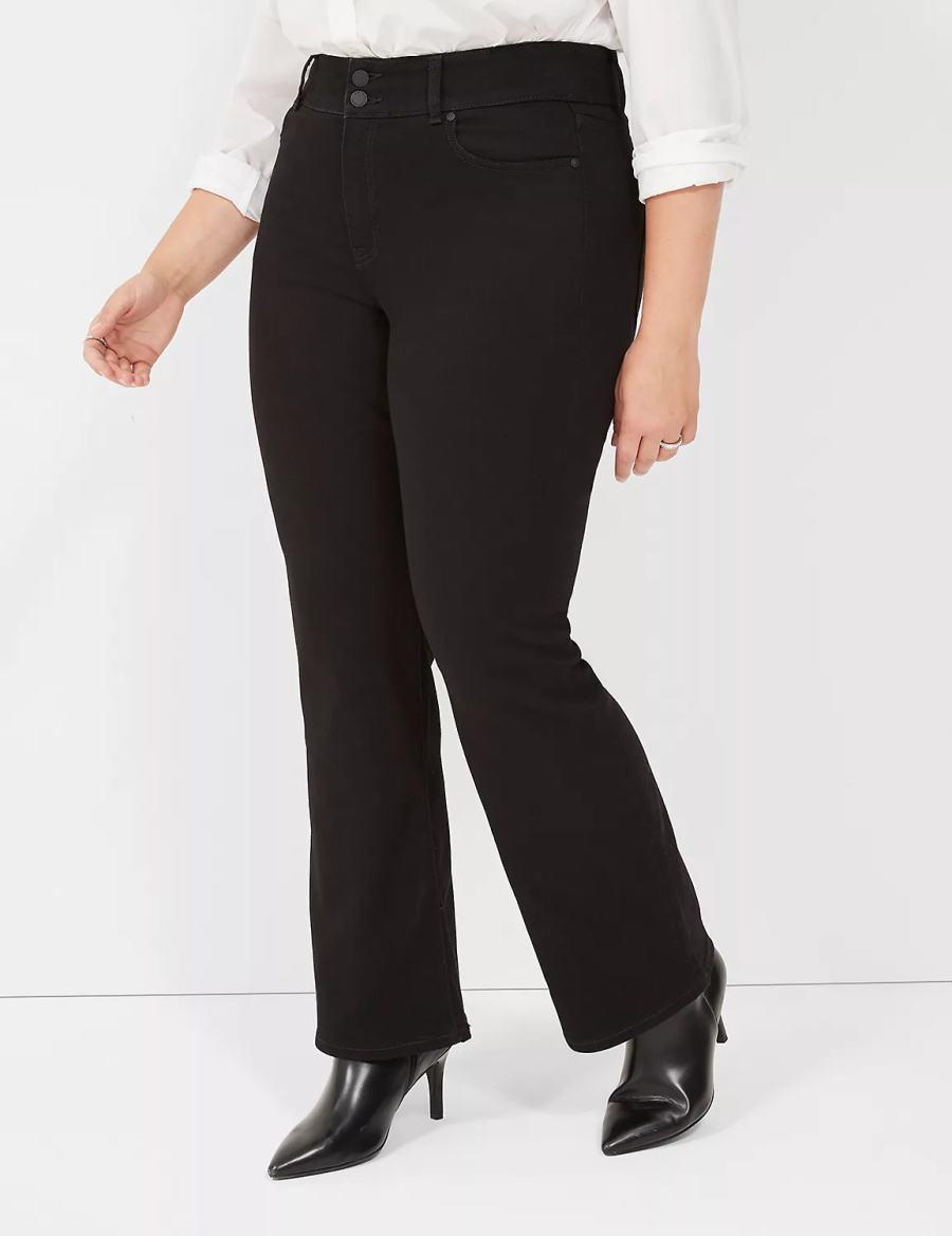 Lane Bryant Tighter Tummy High-Rise Boot Women Jeans Black | CXF7024JL