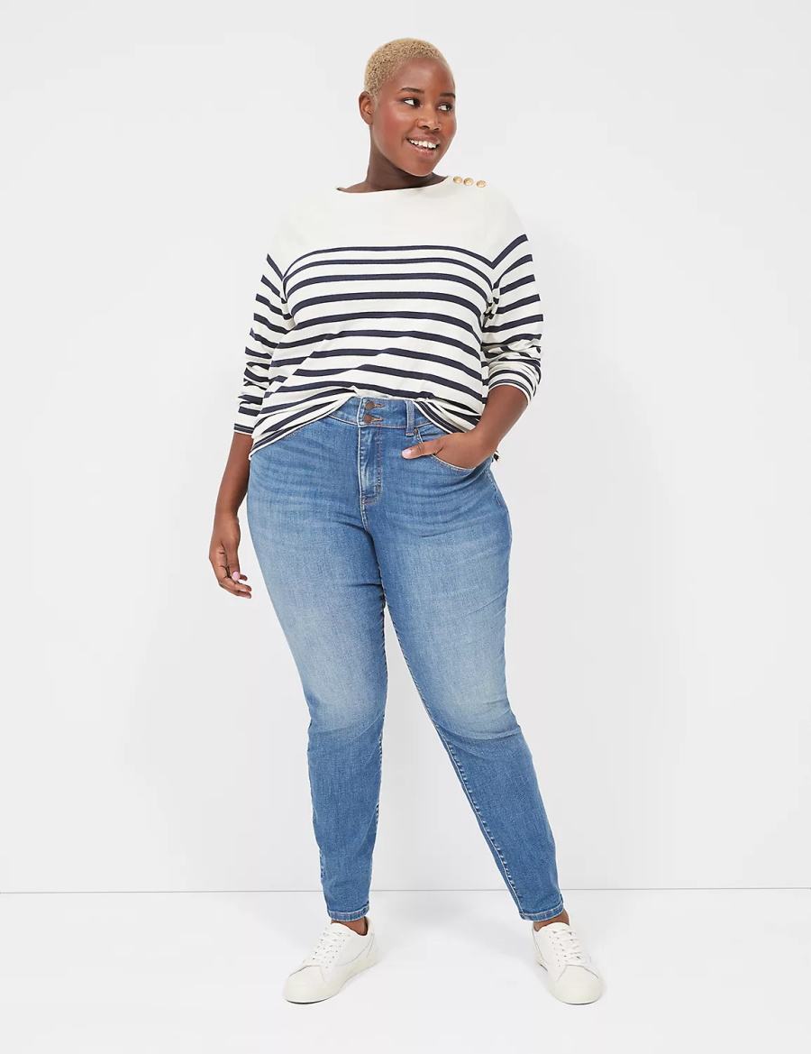 Lane Bryant Tighter Tummy High-Rise Skinny Women Jeans Blue | JJC1897PS