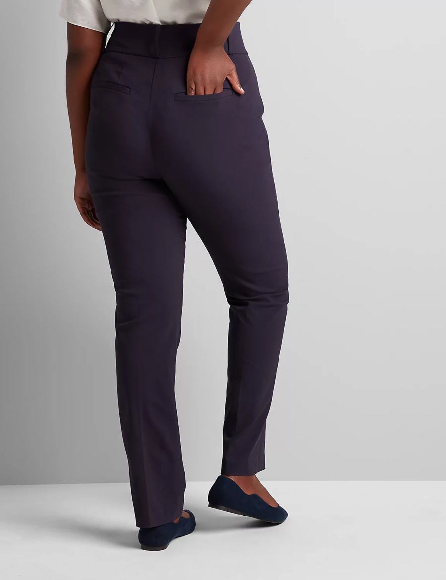 Lane Bryant Tighter Tummy High-Rise Straight 4-Season Women Pants Blue | EOY8289HA