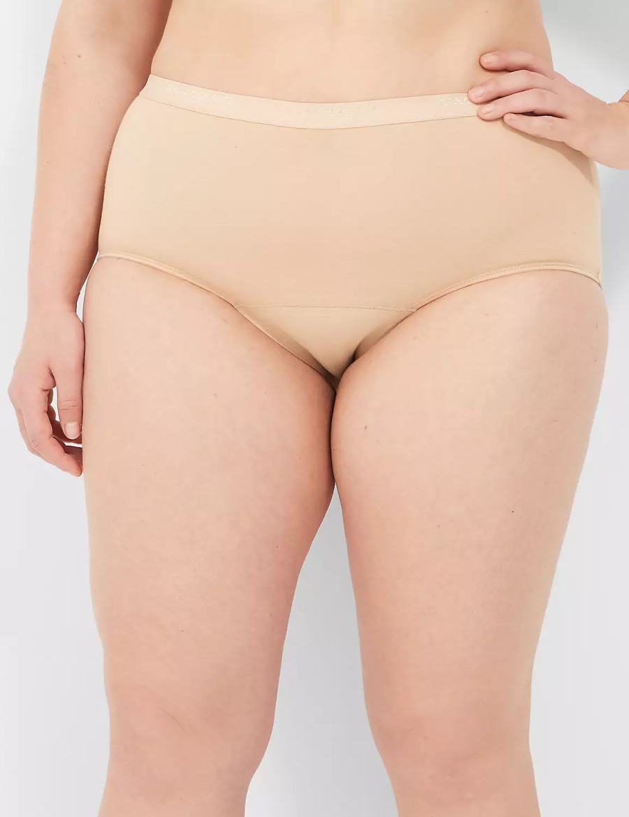 Lane Bryant Total Confidence Full Women Briefs Beige | PVQ6043MX