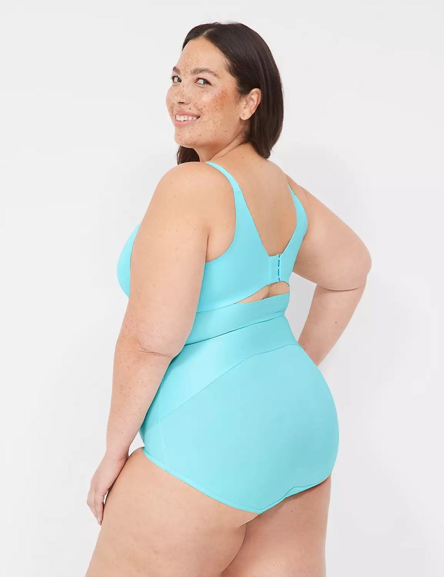 Lane Bryant Totally Smooth Lightly Lined Full Coverage Women Bralettes Turquoise | HLP8888DW