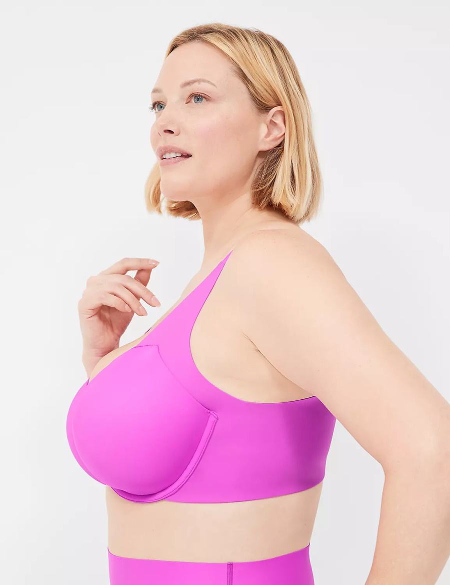 Lane Bryant Totally Smooth Lightly Lined Women Balconette Bra Light Purple | QKL5874QV