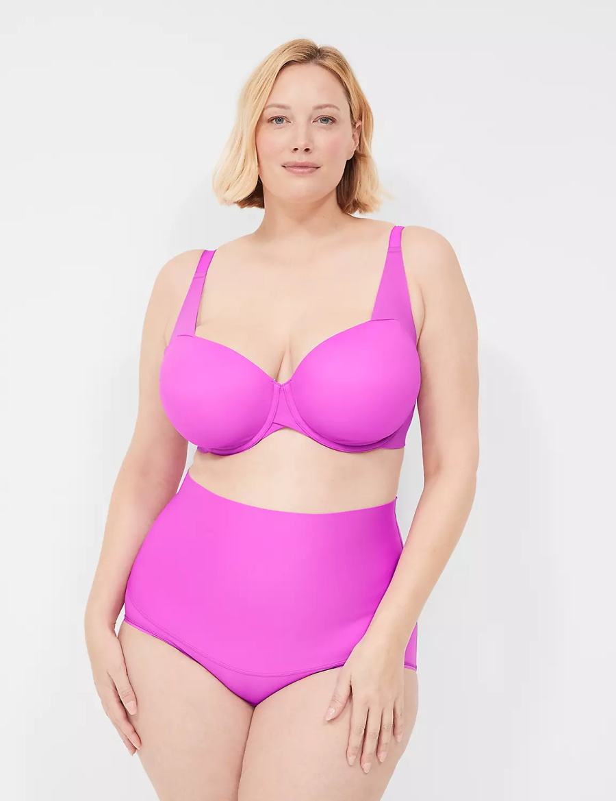 Lane Bryant Totally Smooth Lightly Lined Women Balconette Bra Light Purple | QKL5874QV