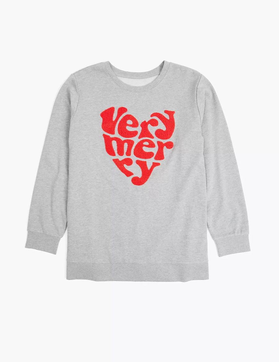 Lane Bryant Very Merry Graphic Women Sweatshirts Grey | HPV324PP