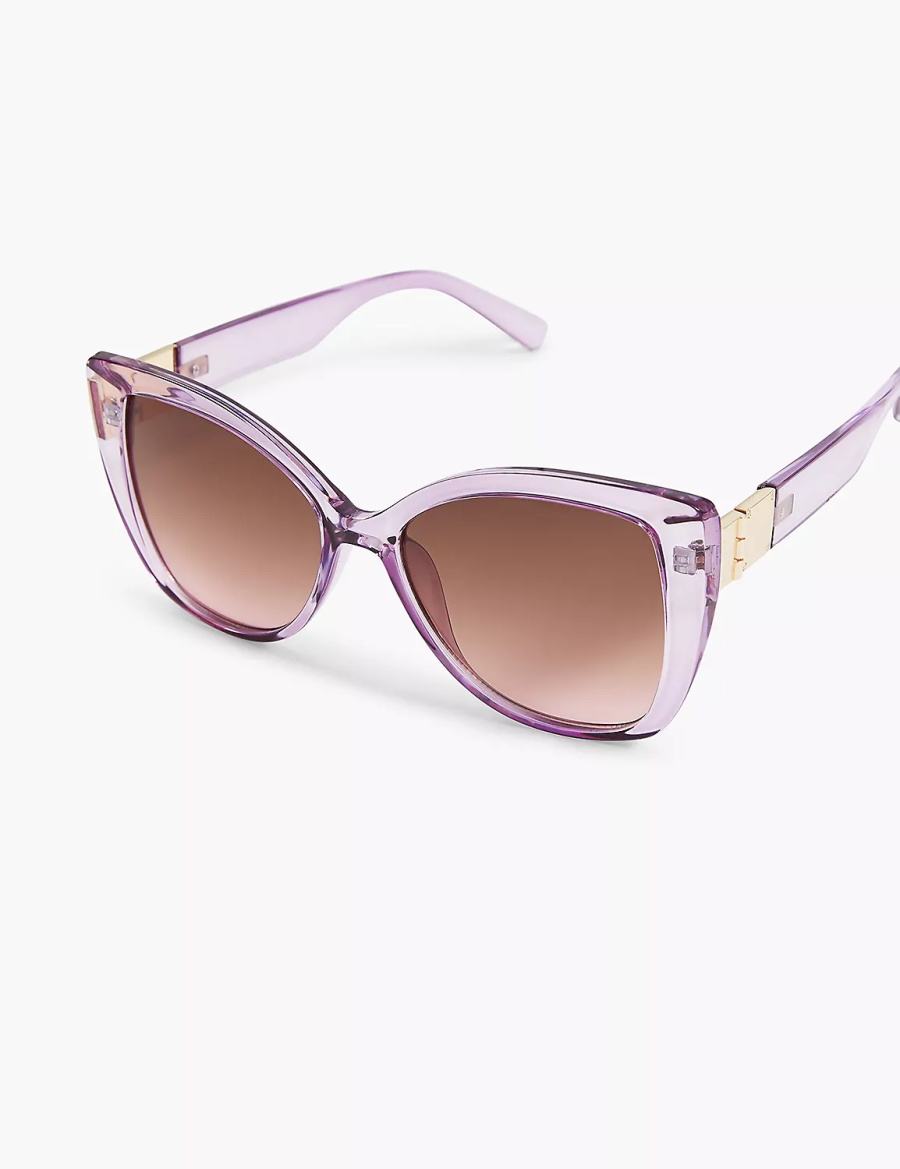 Lane Bryant Violet Cateye Women Sunglasses Purple | JLJ3647NH