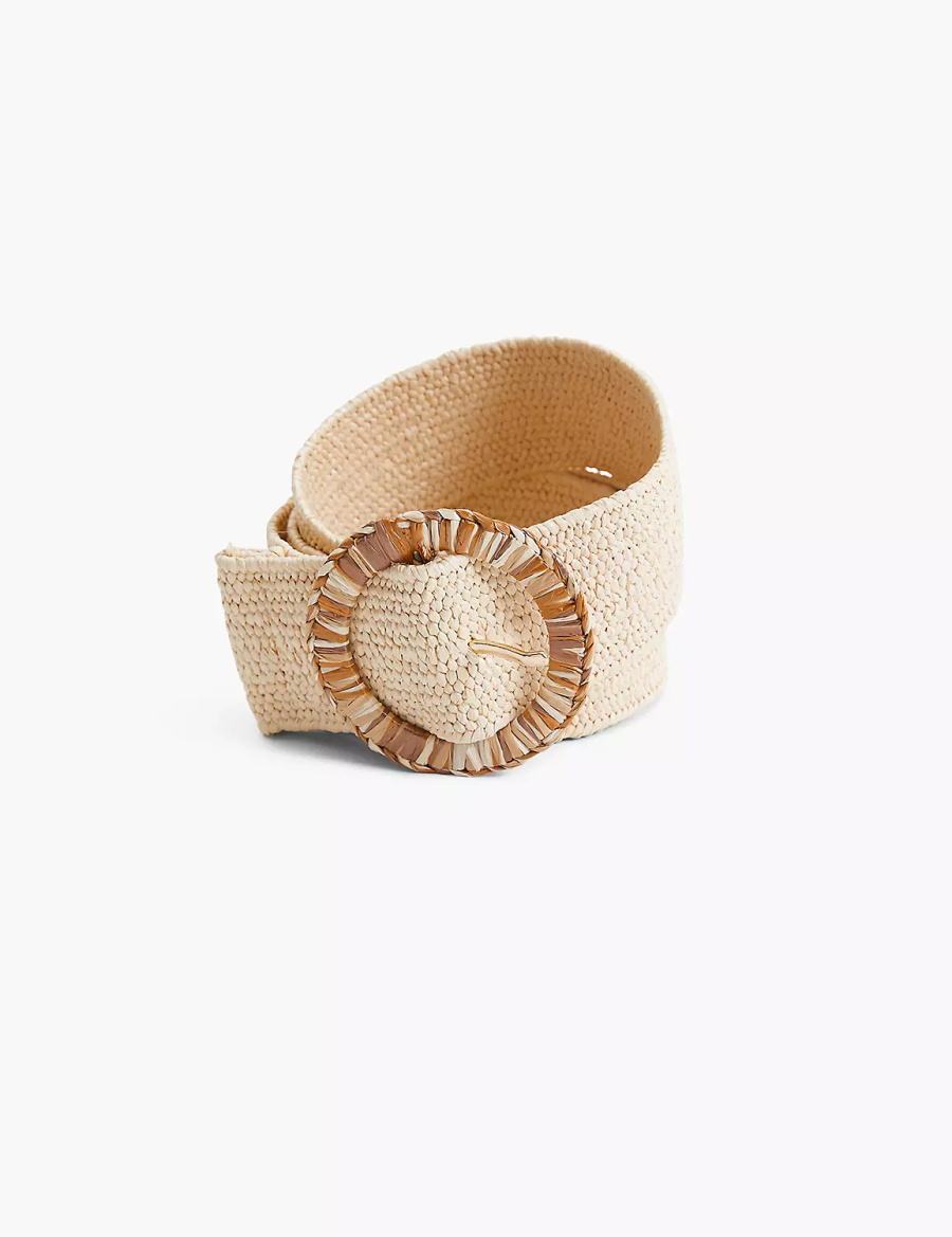 Lane Bryant Woven Stretch Women Belts Beige | AYN1580AT