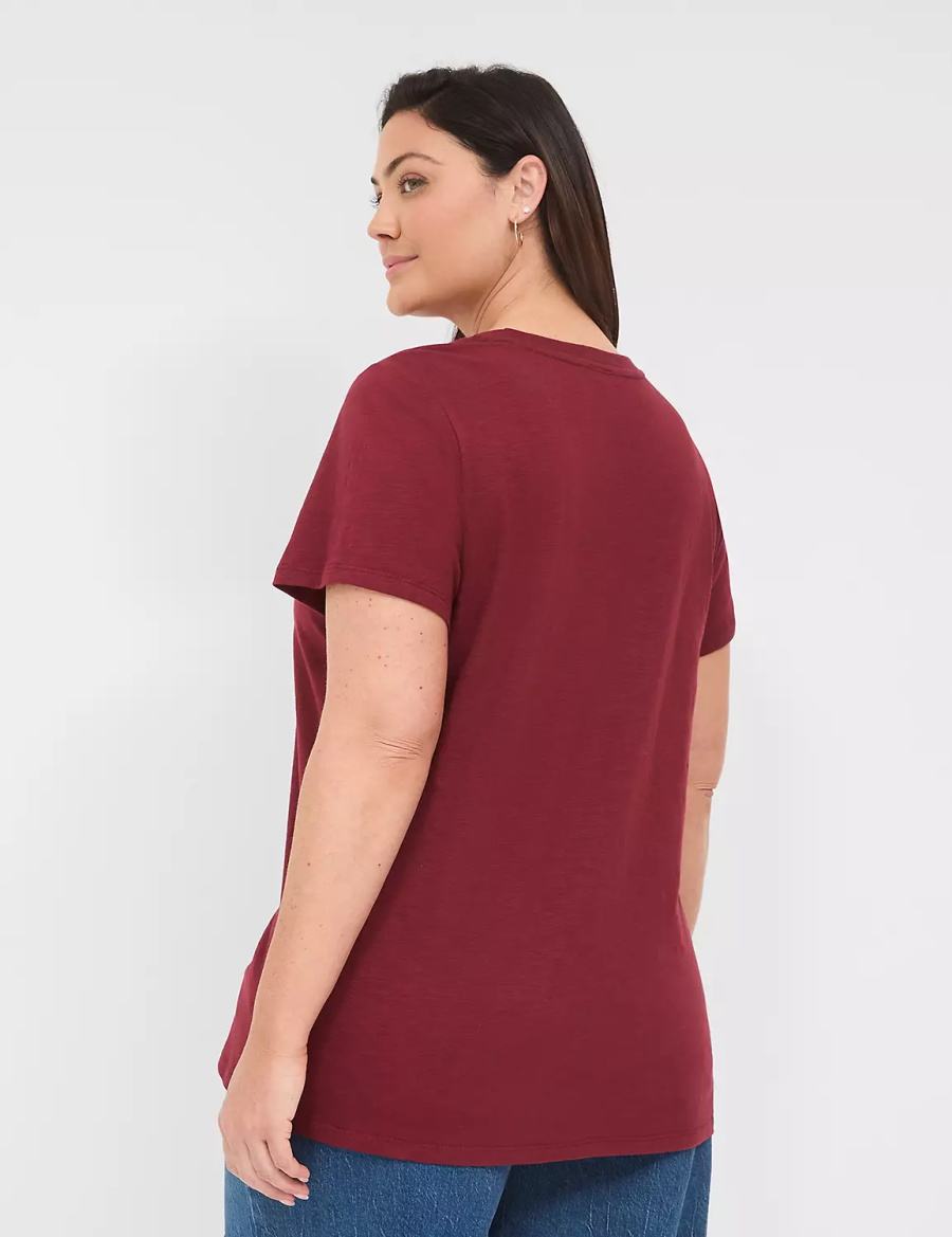 Lane Bryant Yellowstone Dutton Ranch Graphic Tee Women T Shirts Red | BSQ9795CD