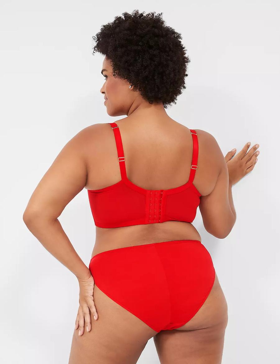 Lane Bryant Zip-Front French Women Briefs Red | LAV2457IE